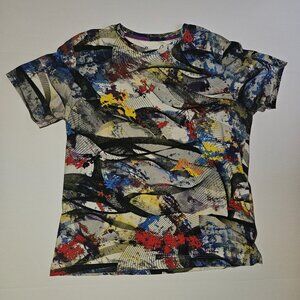 Robert Graham Men's Large Color Splat Short Sleeve Shirt